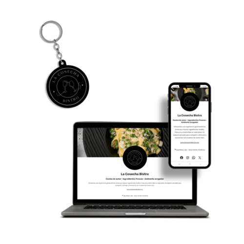 Paquete de tarjetas de presentación digitales + llaveros 3D con NFC