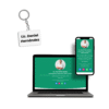 Paquete de tarjetas de presentación digitales + llaveros 3D con NFC