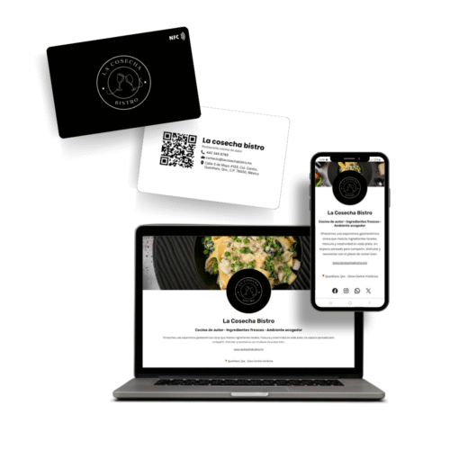 Paquete de tarjetas de presentación digitales + tarjetas físicas NFC